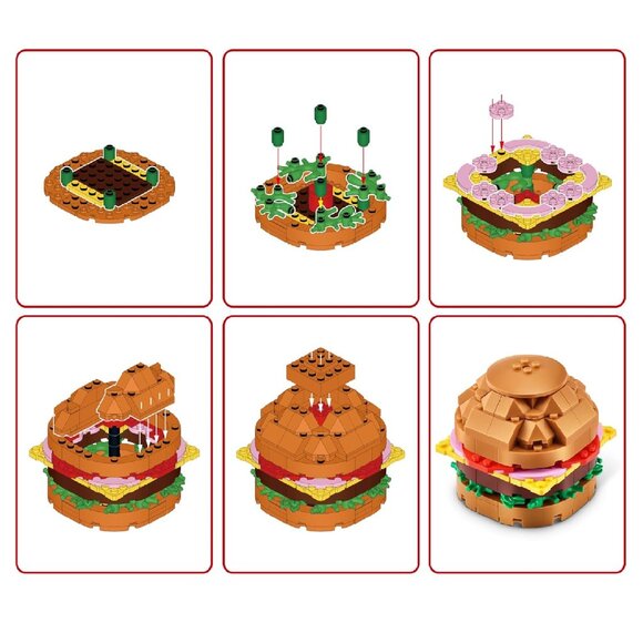 Snacks MAX Premium Snacks Series 1 Capsule BURGER 136 pcs Building Bricks SEALED - Picture 12 of 13